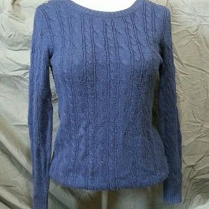 Navy Blue Cable Sweater